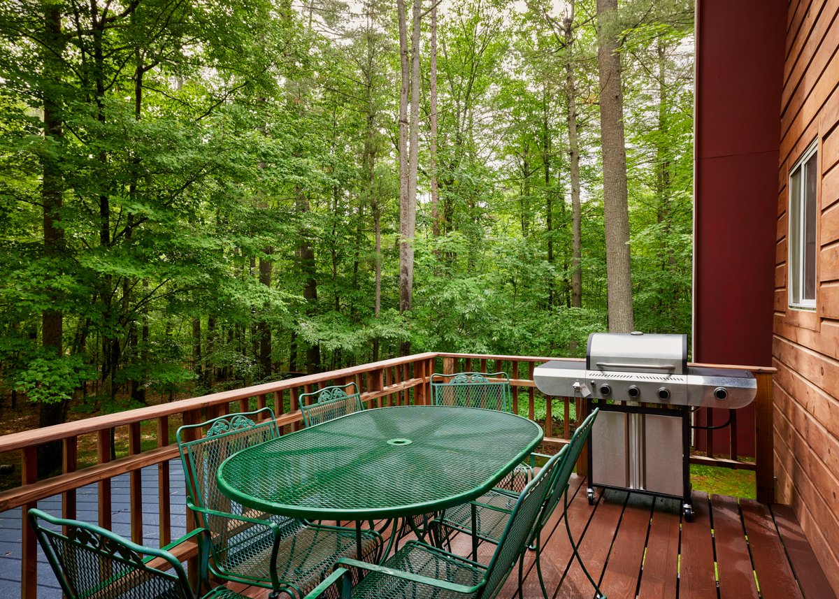 Deck at the Adirondack cabin