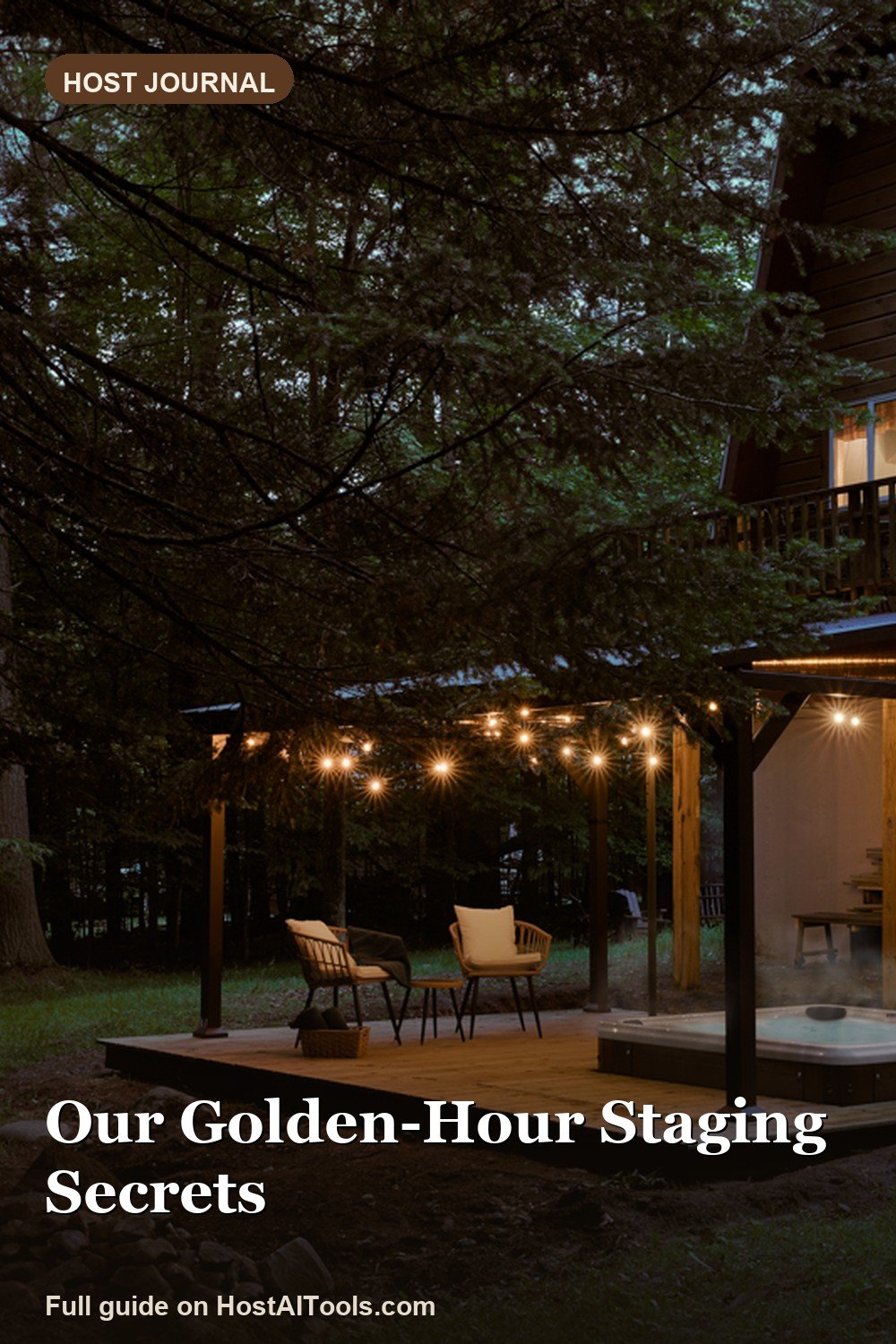 Pinterest pin for Staging Golden Hour