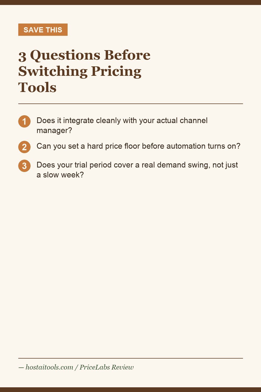 PriceLabs 3 questions before switching pricing tools checklist
